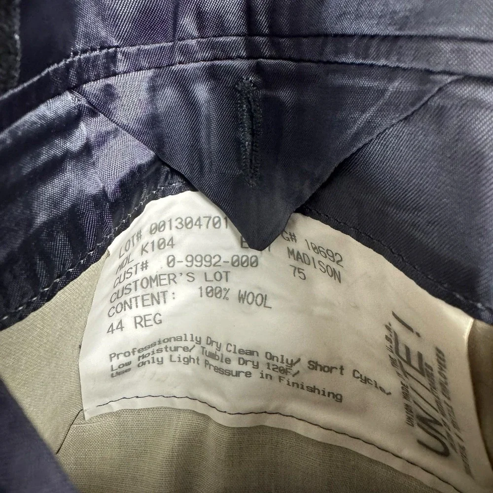 Hickey Freeman Loro Piana Tasmanian Super 130s Blazer Gray Mens 44R Madison